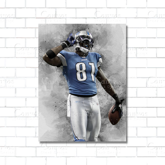 Calvin Johnson Canvas Wall Art