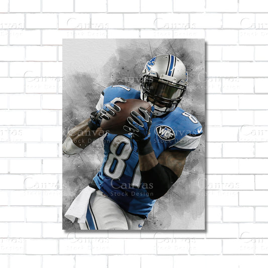 Calvin Johnson Canvas Wall Art