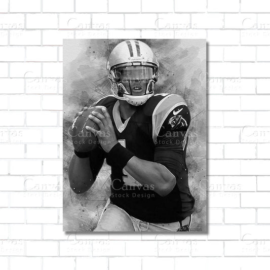 Cam Newton Canvas Wall Art – Carolina Panthers Superstar
