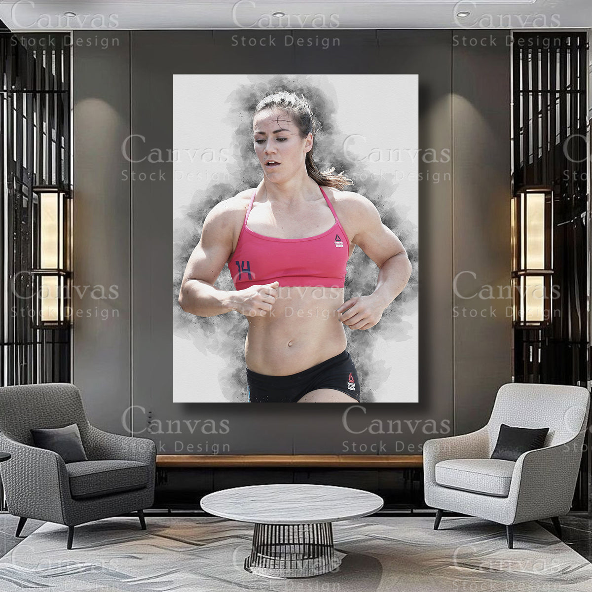 Camille Leblanc Athlete Wall Art on Premium Canvas