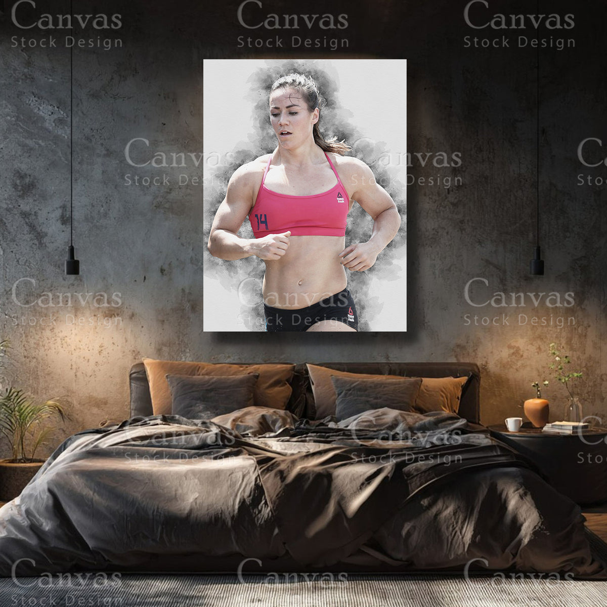 Camille Leblanc Premium Fitness Canvas Wall Art