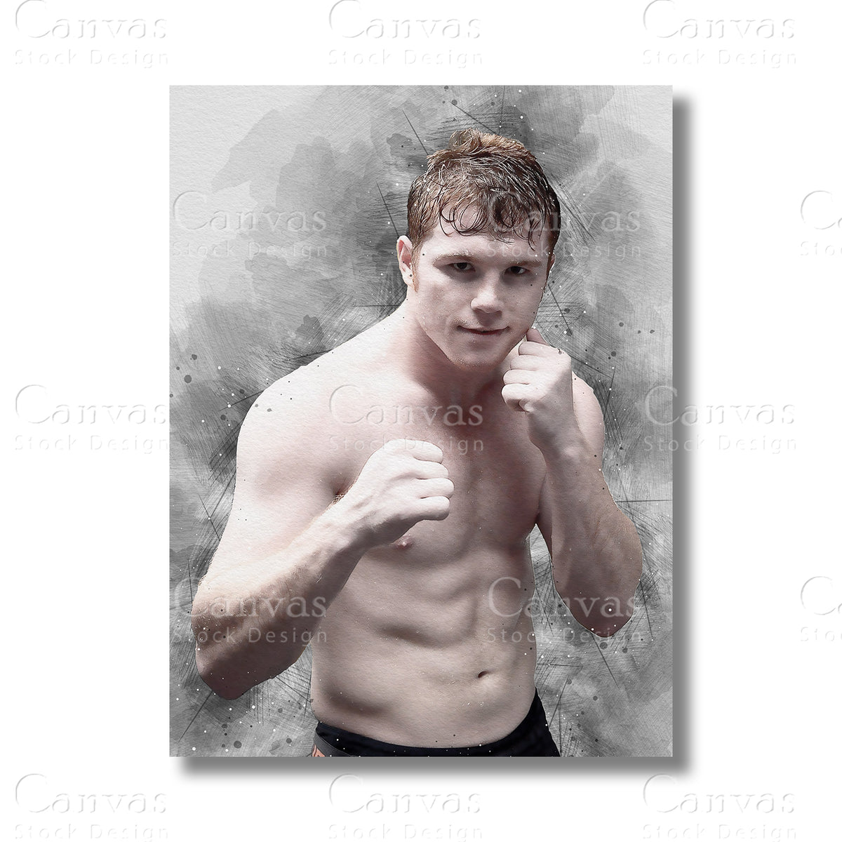 Canelo Alvarez Champion Boxing Canvas Wall Art