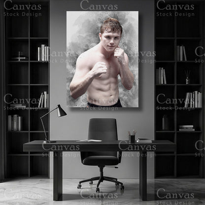 Canelo Alvarez fighter canvas wall art
