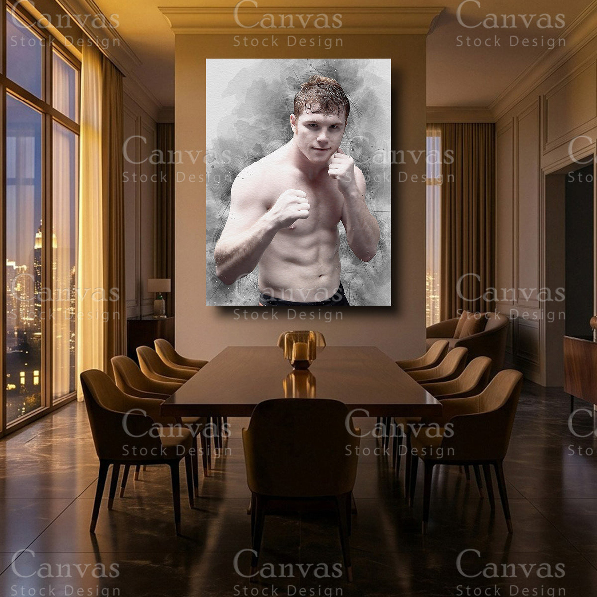 Canelo Alvarez premium boxing wall decor