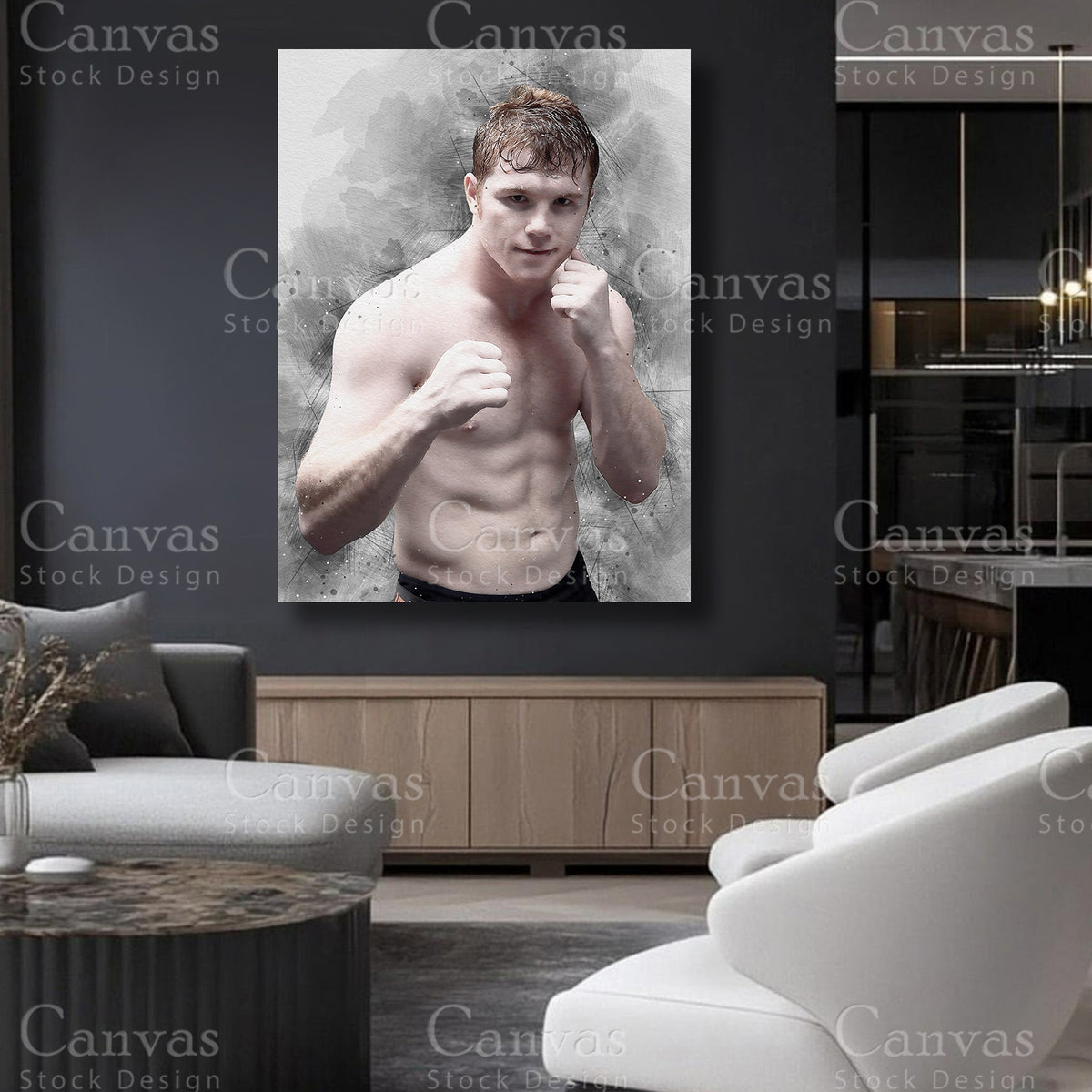 Canelo Alvarez athlete canvas artwork