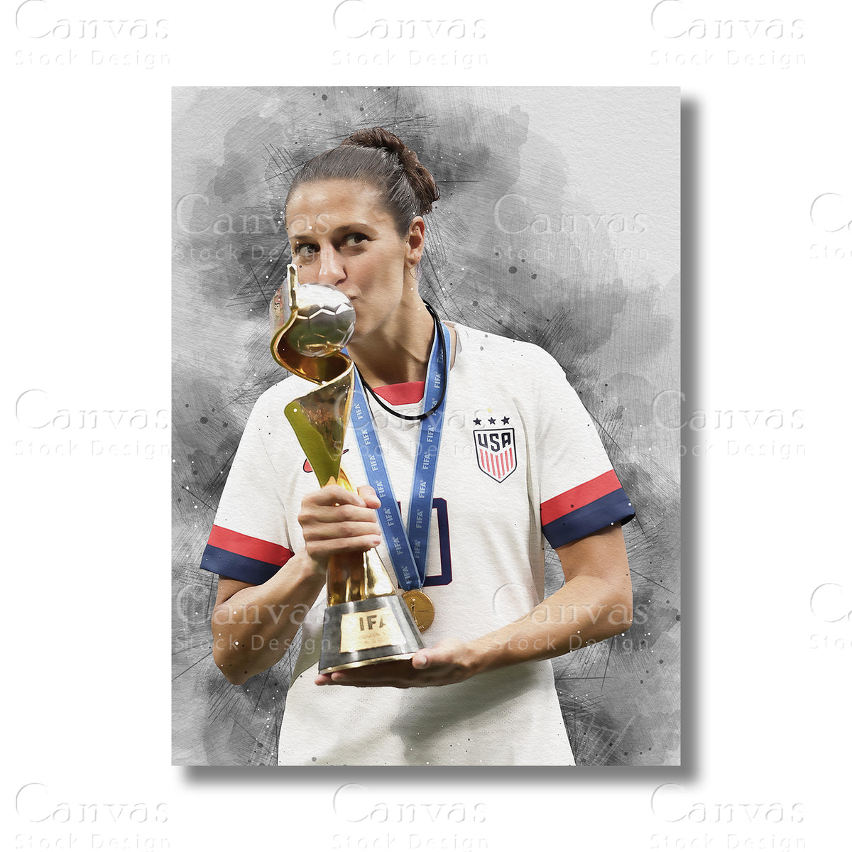 Carli Lloyd Legendary Soccer Canvas Wall Art