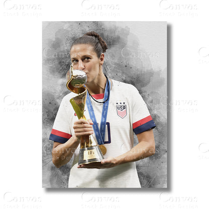 Carli Lloyd Legendary Soccer Canvas Wall Art