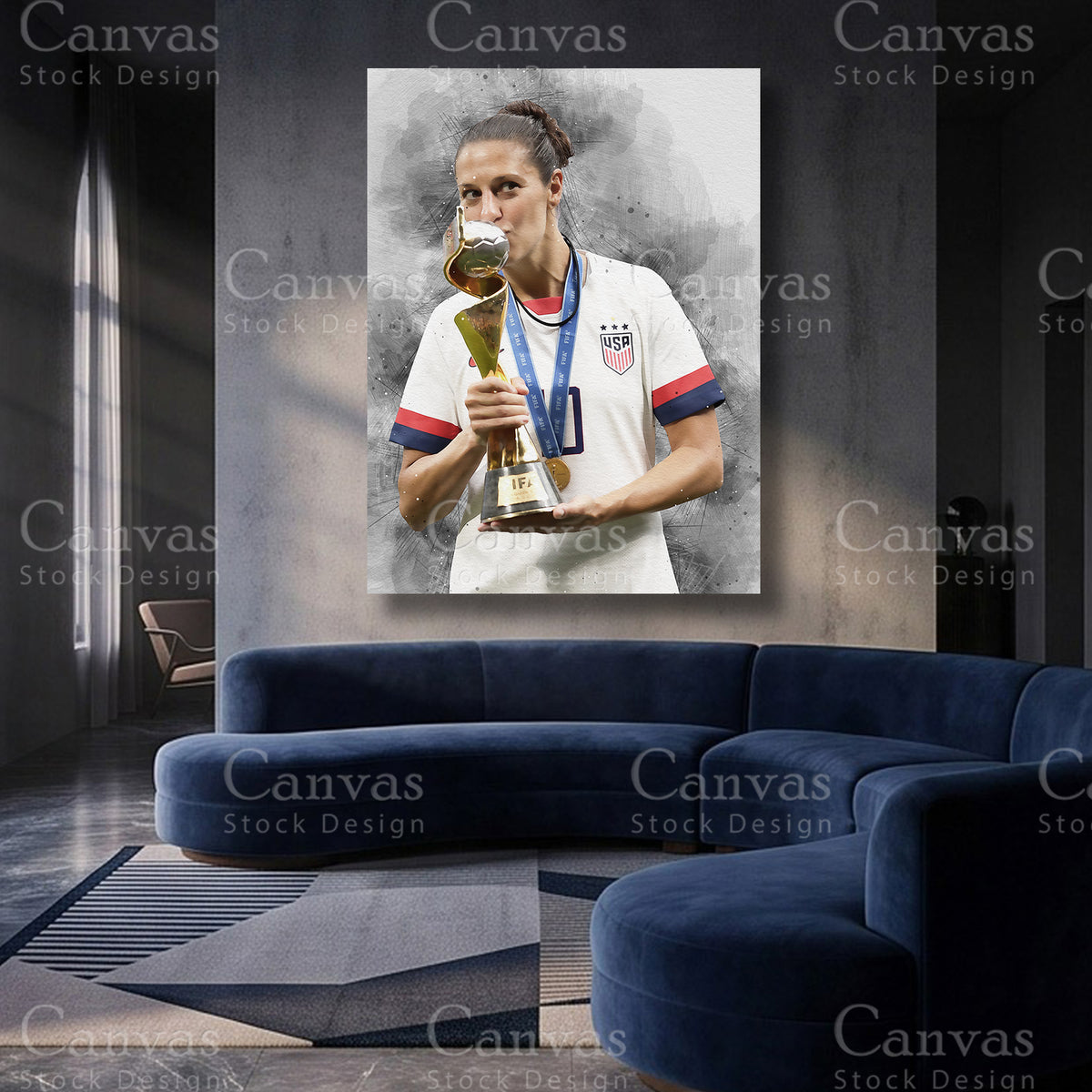 Carli Lloyd Soccer Canvas Artwork