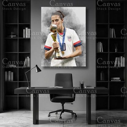 Carli Lloyd Football Canvas Wall Art