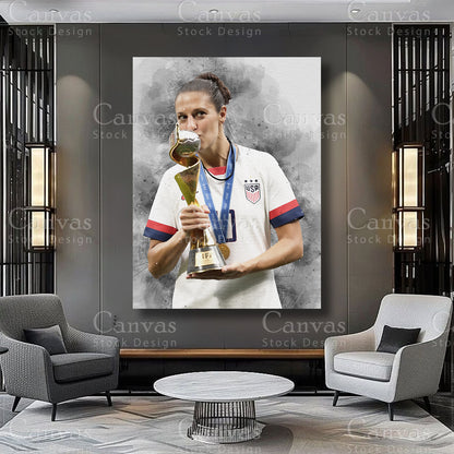Carli Lloyd Athlete Wall Art on Premium Canvas