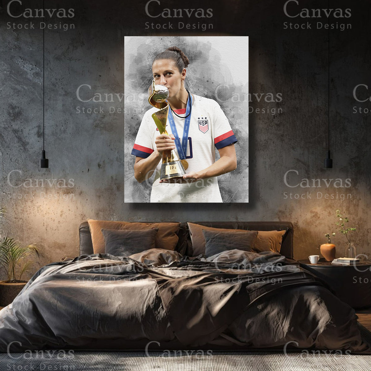 Carli Lloyd Premium Soccer Canvas Wall Art