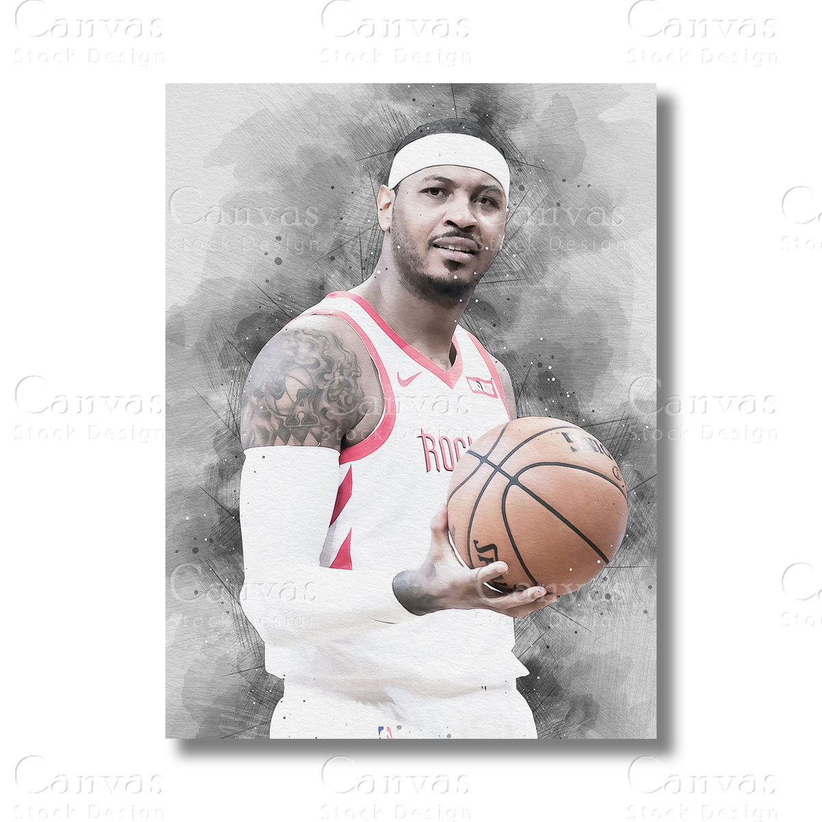 Carmelo Anthony canvas wall art