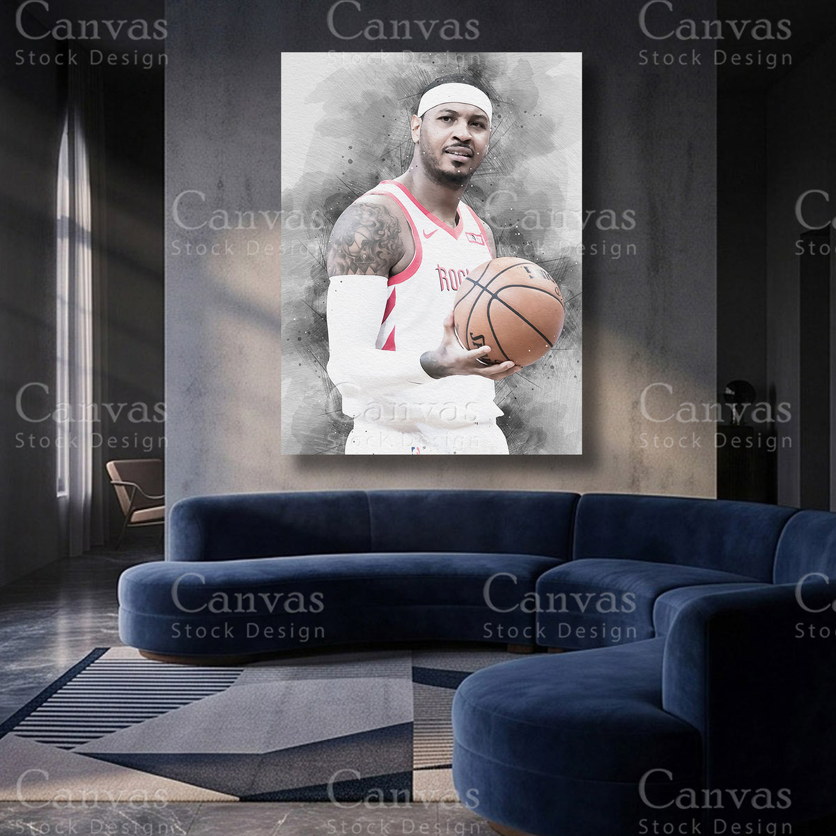 Carmelo Anthony basketball artwork