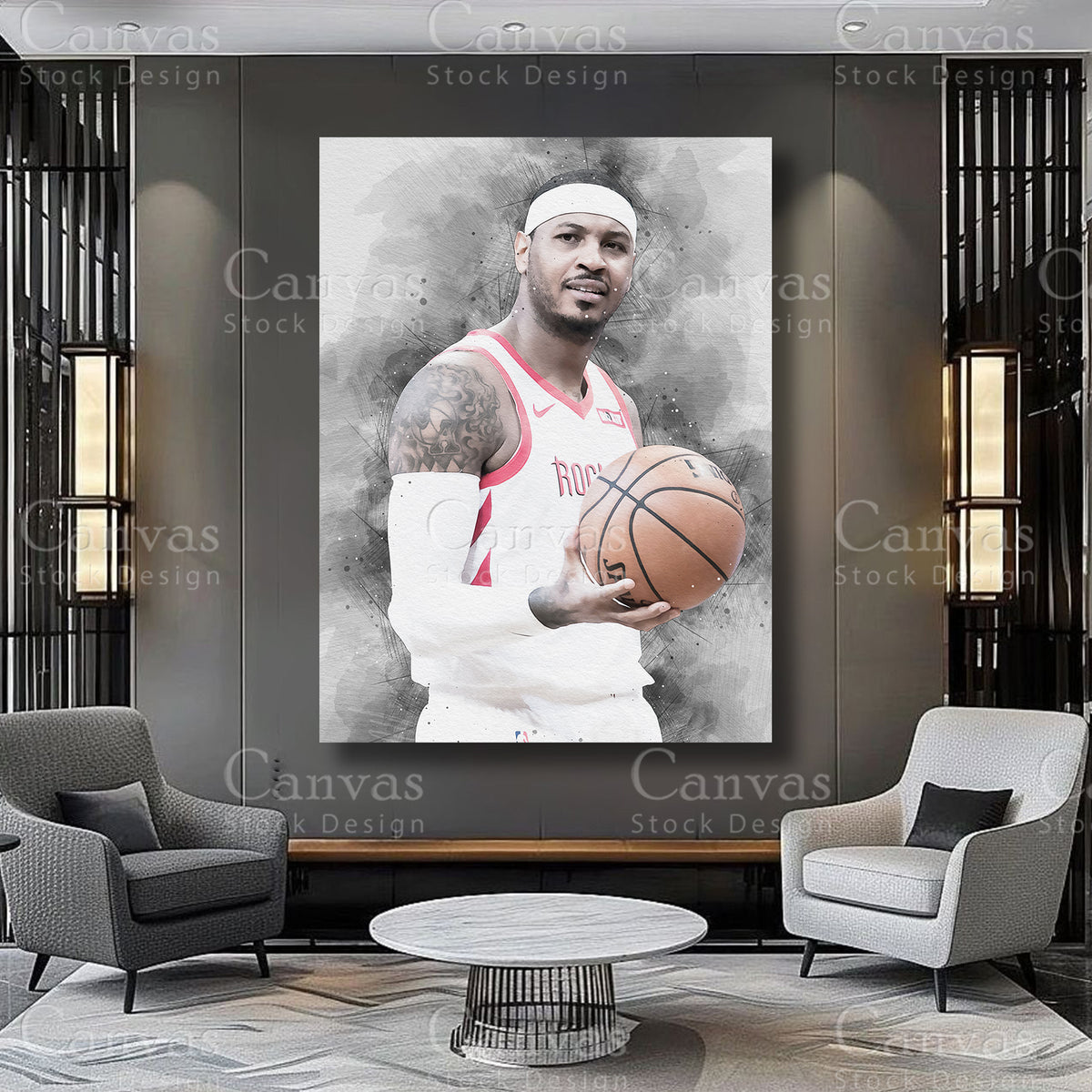 Carmelo Anthony premium sports artwork