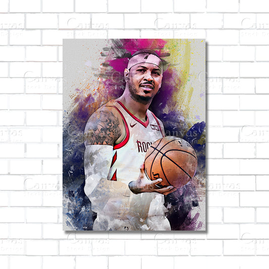 Carmelo Anthony Canvas Wall Art
