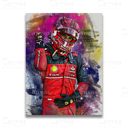 Charles Leclerc Formula 1 canvas wall art