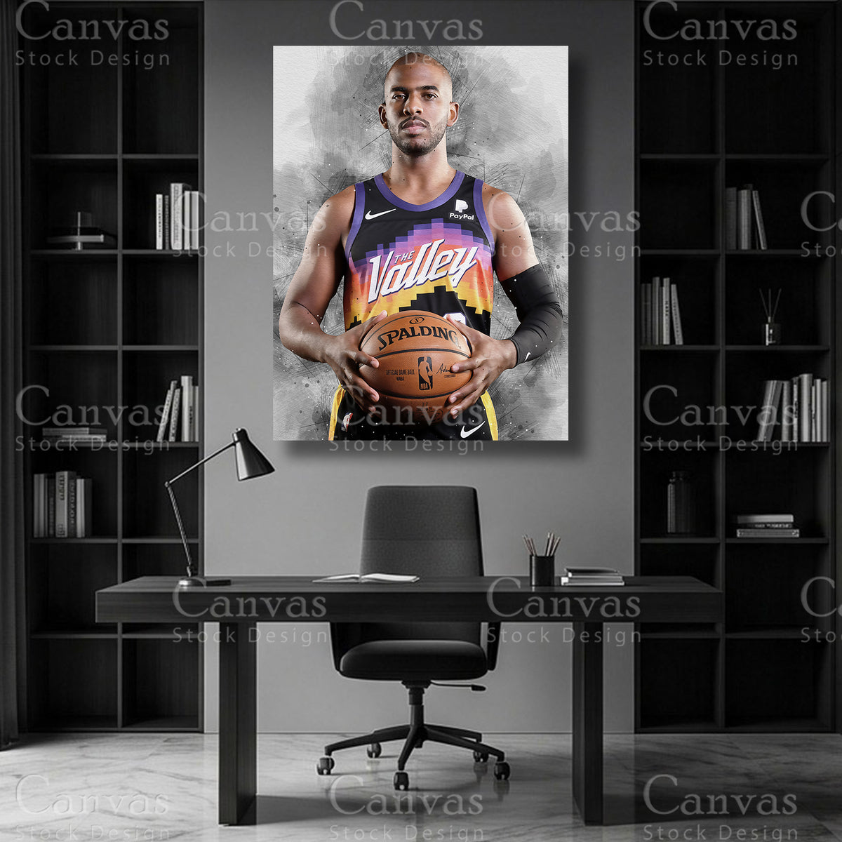 Chris Paul NBA canvas art