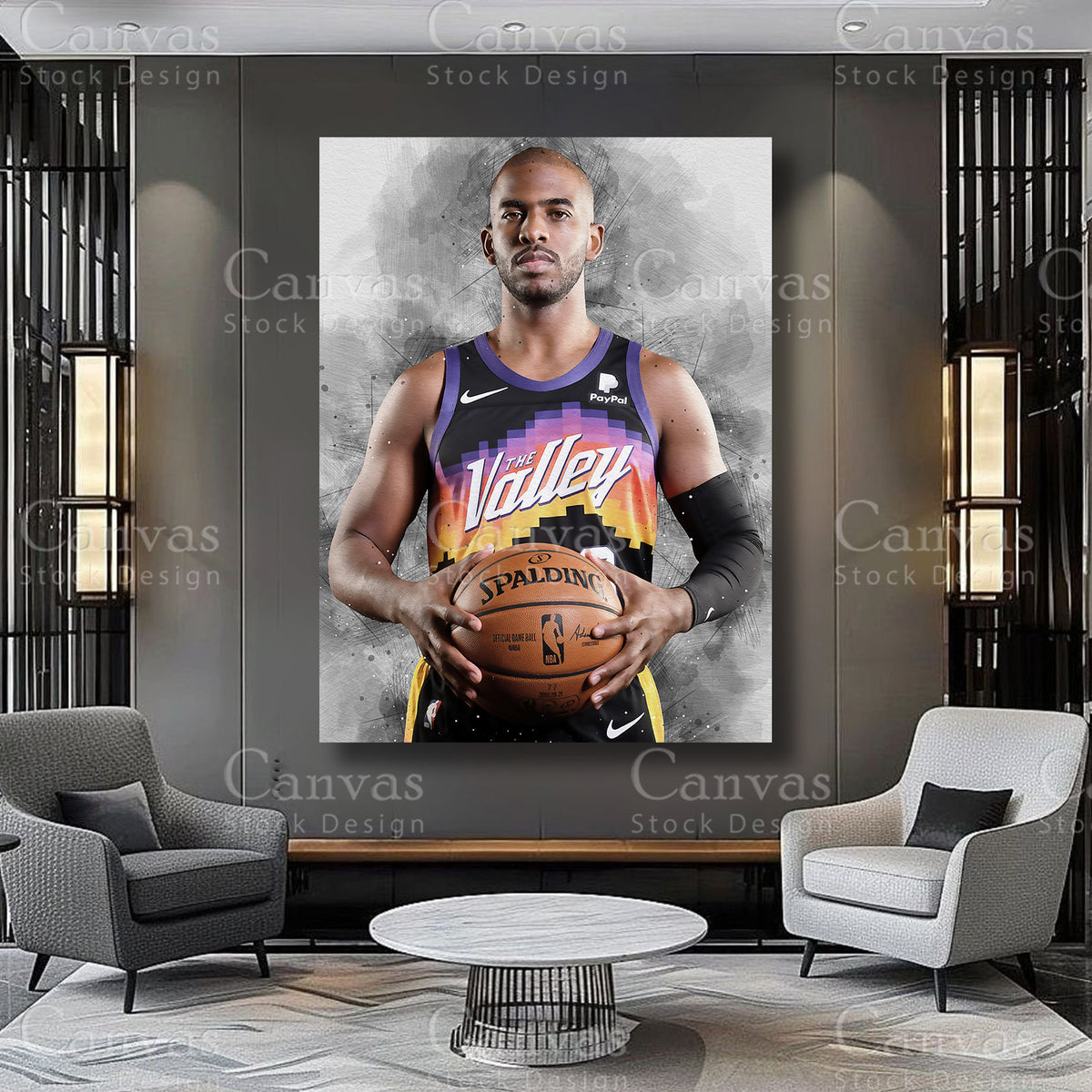 Chris Paul premium sports wall art