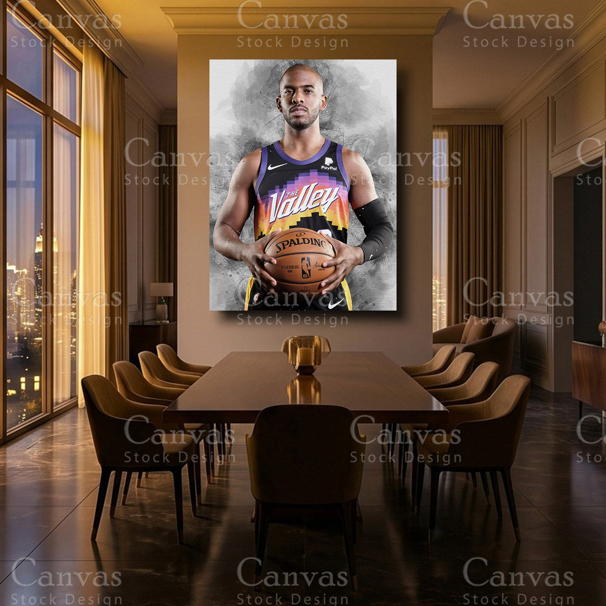 Chris Paul framed canvas artwork