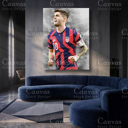 Christian Pulisic Football Canvas Artwork