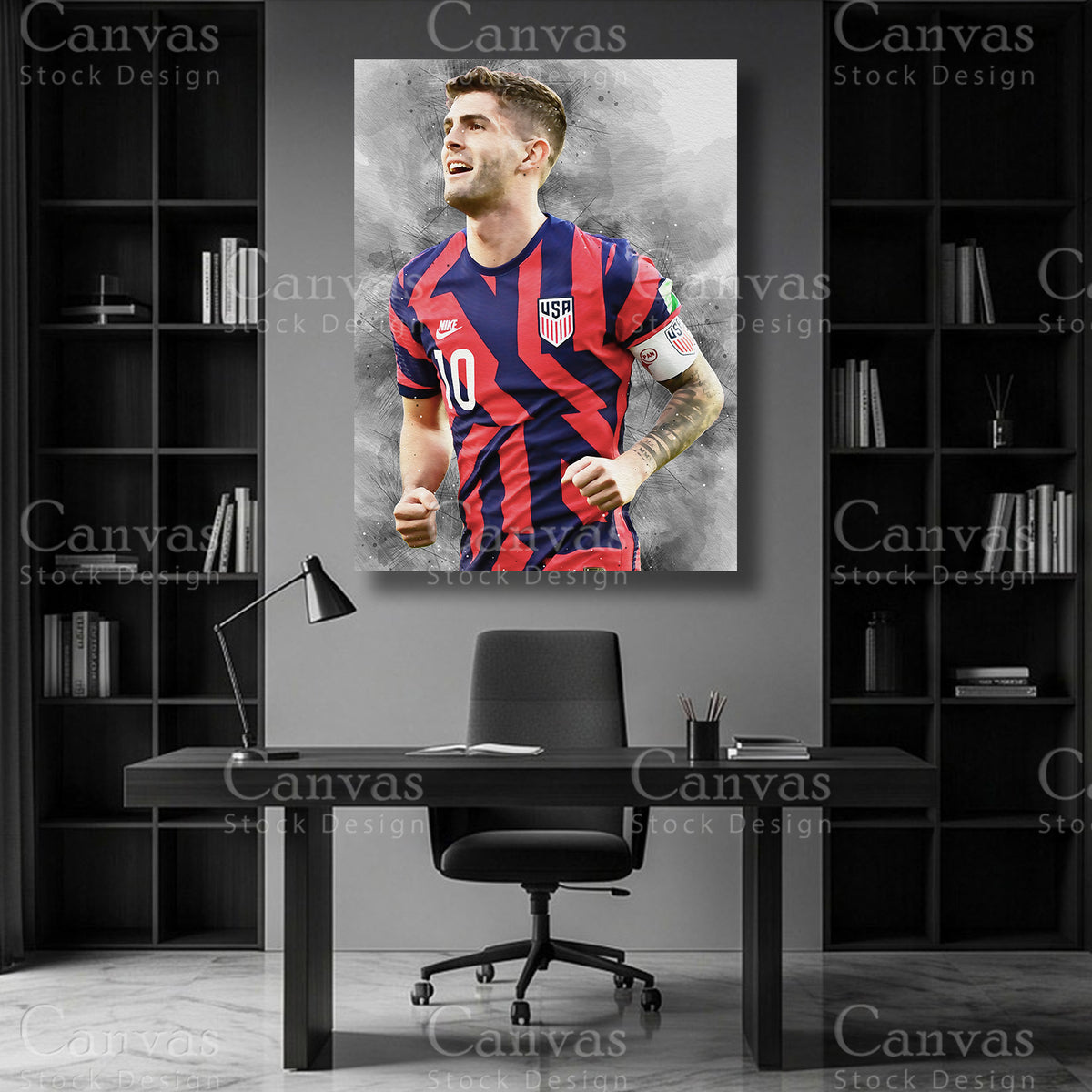 Christian Pulisic Soccer Canvas Wall Art