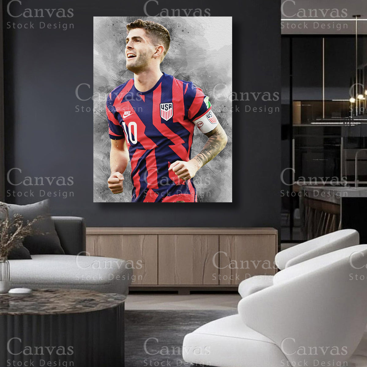Christian Pulisic Canvas Artwork for Refined Interiors