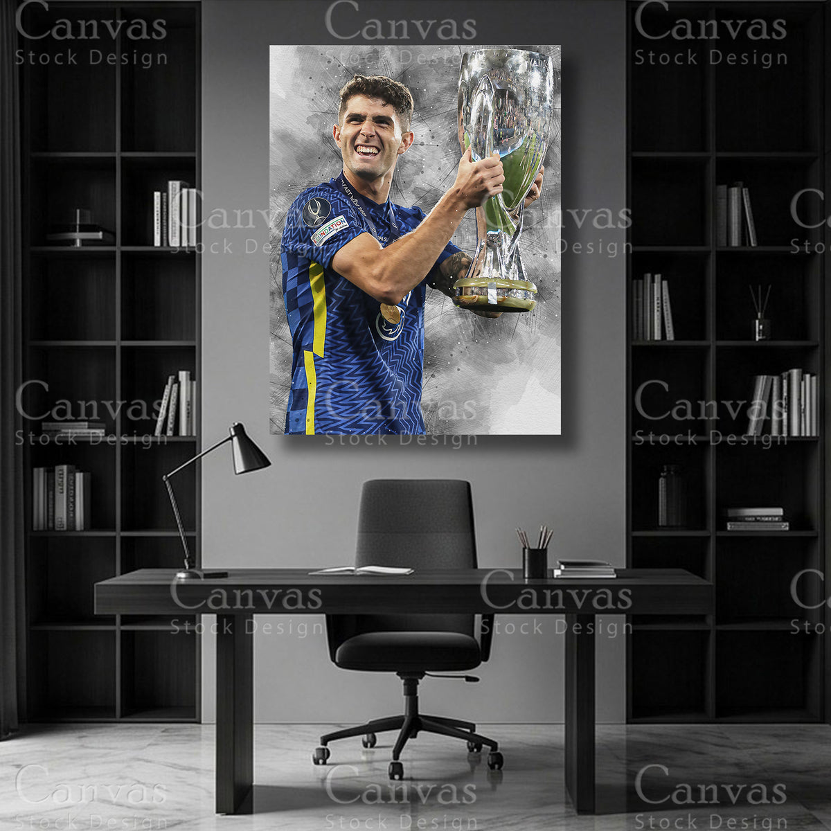 Christian Pulisic Football Canvas Wall Art