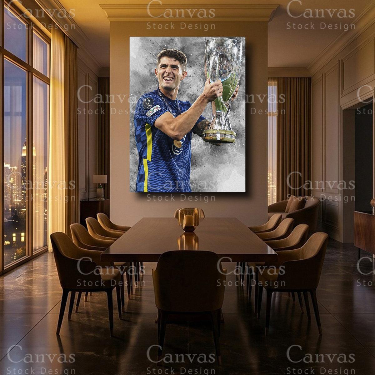 Christian Pulisic Luxury Soccer Wall Art
