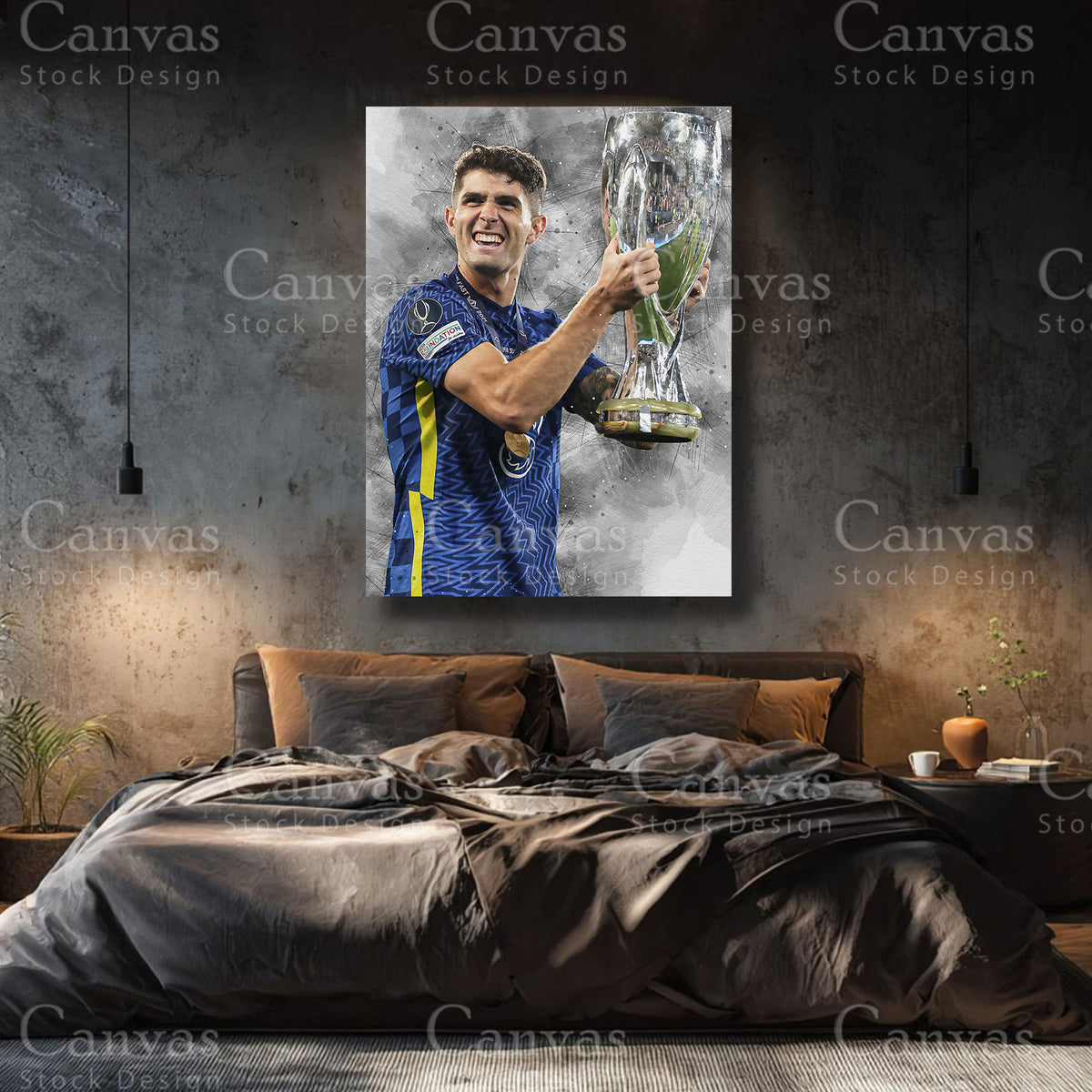 Christian Pulisic Premium Soccer Canvas Wall Art