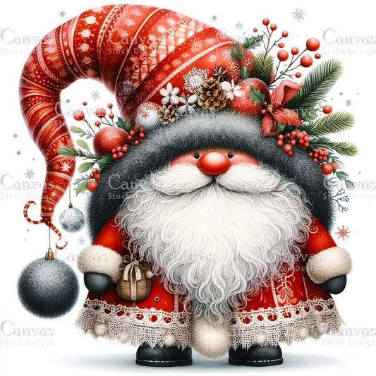 Christmas Santa, Santa clipart, Watercolour Christmas clipart, Watercolor print, Winter clipart, Christmas images