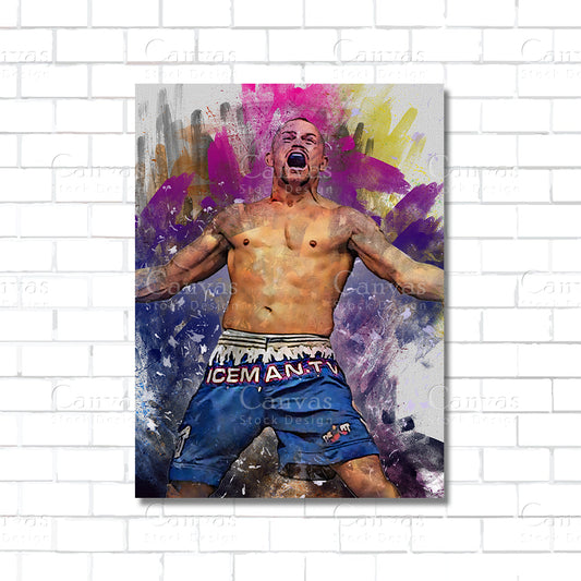 Chuck Liddell UFC legend canvas wall art – MMA poster print for fight fans, man caves, and sports rooms