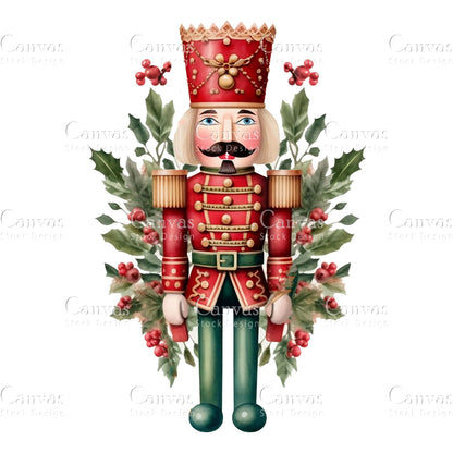 Christmas Nutcracker, Watercolor, Jpgs, Bundle, Junk Journal, Christmas, Christmas Clipart, Digital Download