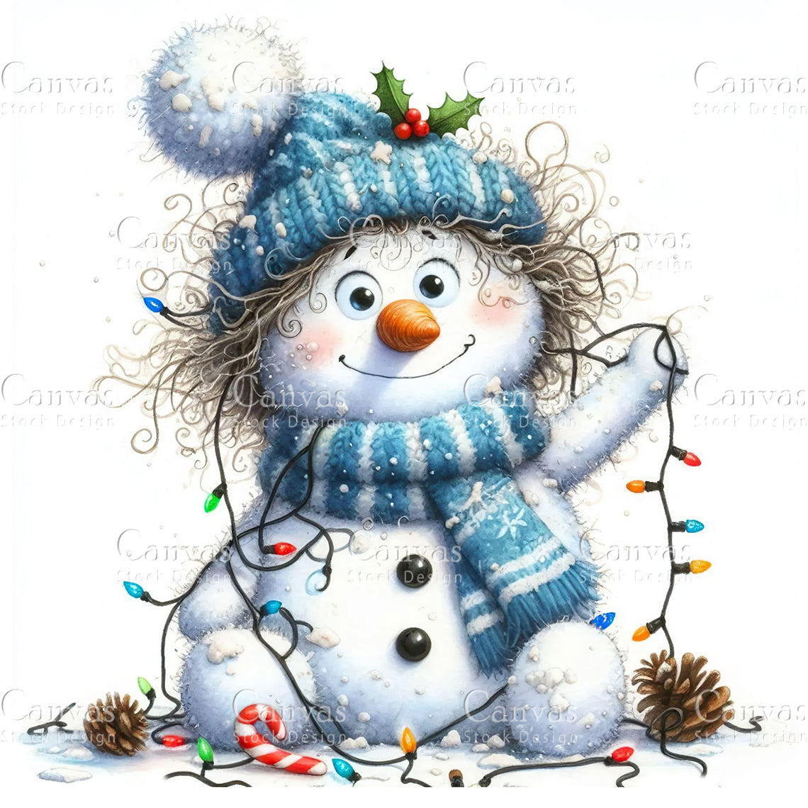 Snowman, Watercolor, Jpgs, Bundle, Junk Journal, Christmas, Christmas Clipart, Digital Download