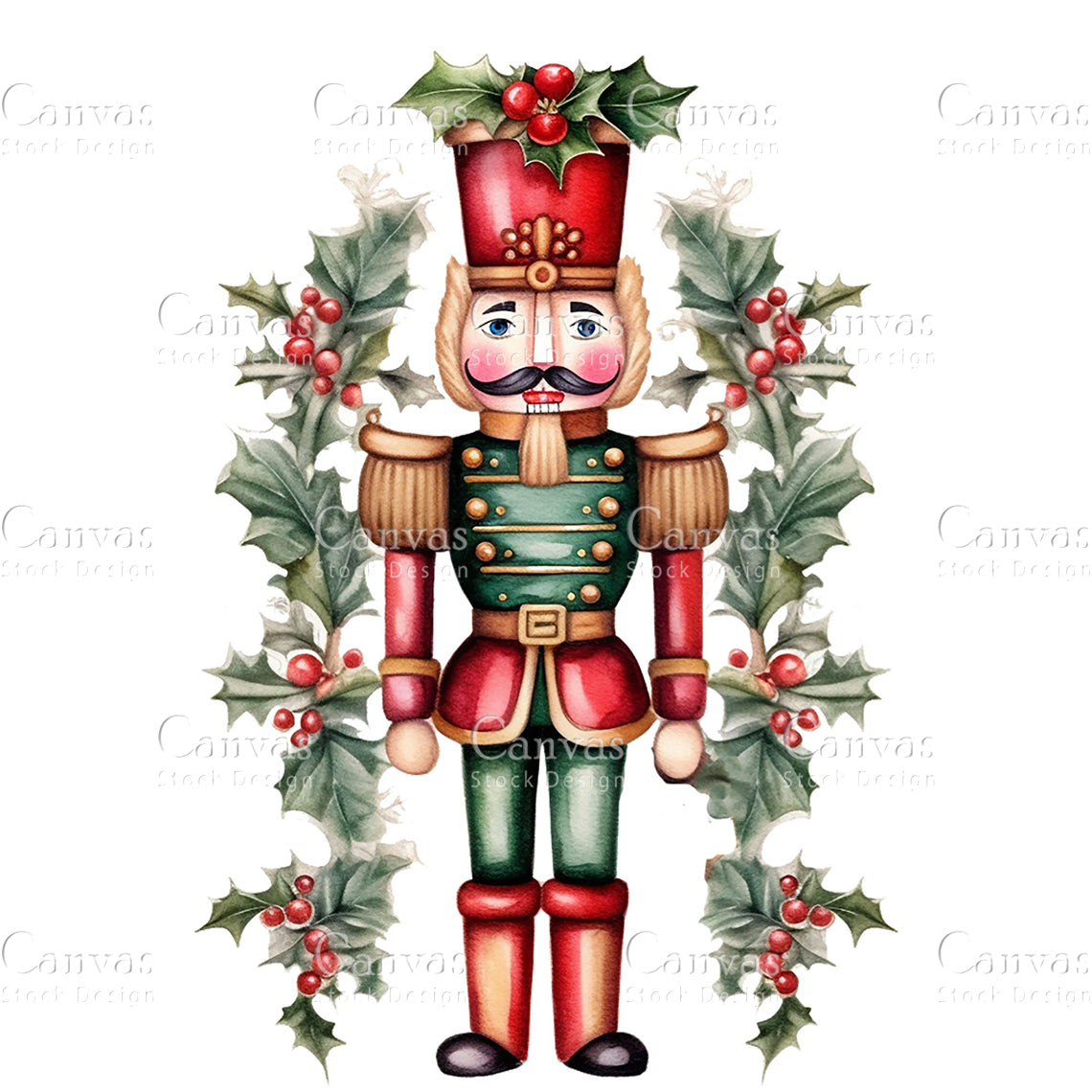 Christmas Nutcracker, Watercolor, Jpgs, Bundle, Junk Journal, Christmas, Christmas Clipart, Digital Download