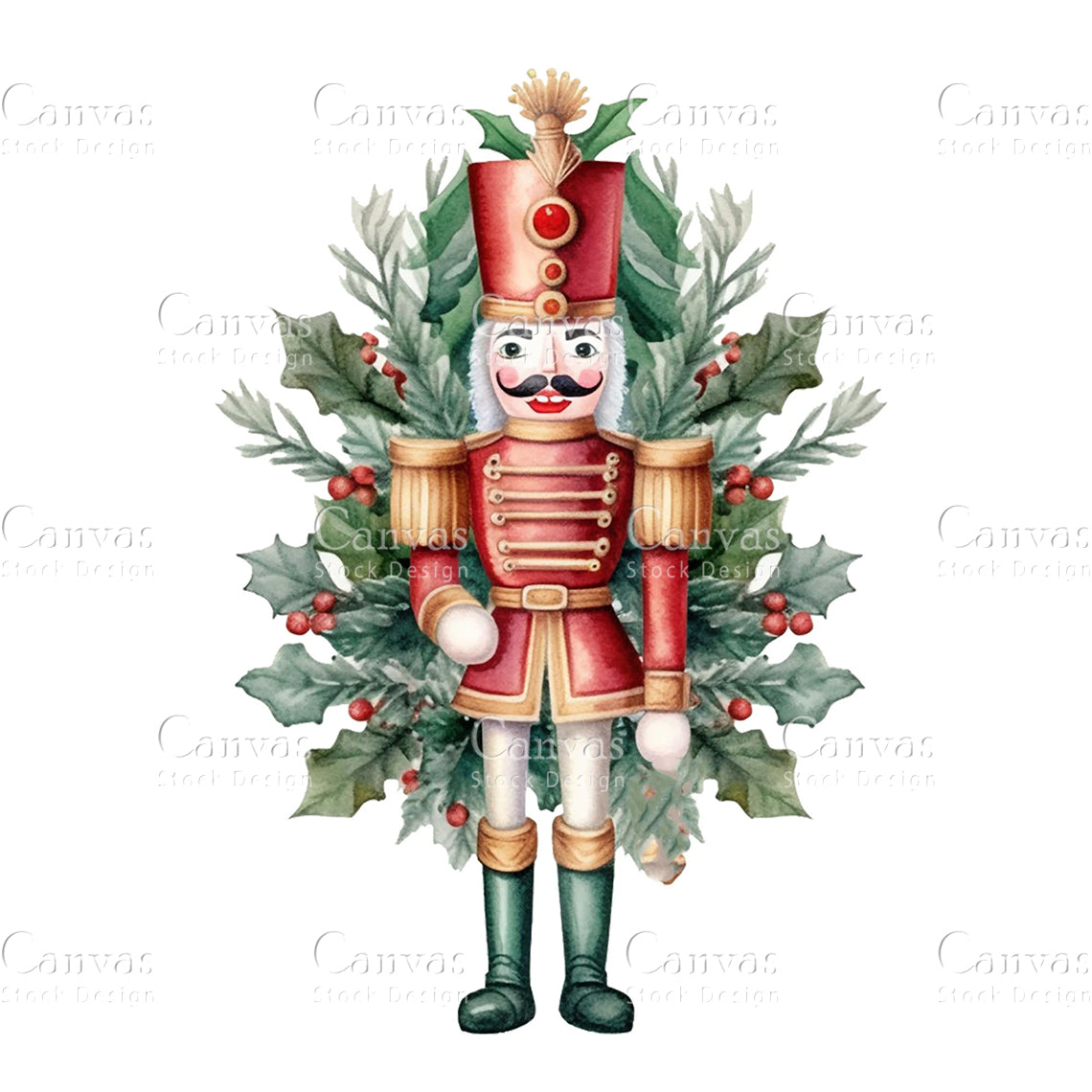 Christmas Nutcracker, Watercolor, Jpgs, Bundle, Junk Journal, Christmas, Christmas Clipart, Digital Download