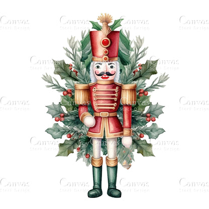 Christmas Nutcracker, Watercolor, Jpgs, Bundle, Junk Journal, Christmas, Christmas Clipart, Digital Download