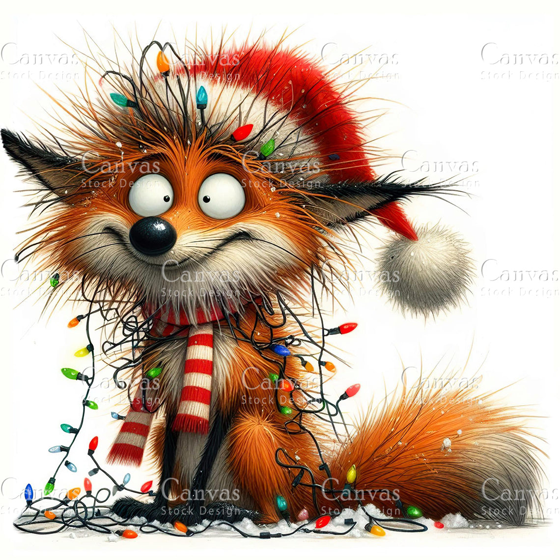 Christmas Fox, Watercolor, Jpgs, Bundle, Junk Journal, Christmas, Christmas Clipart, Digital Download