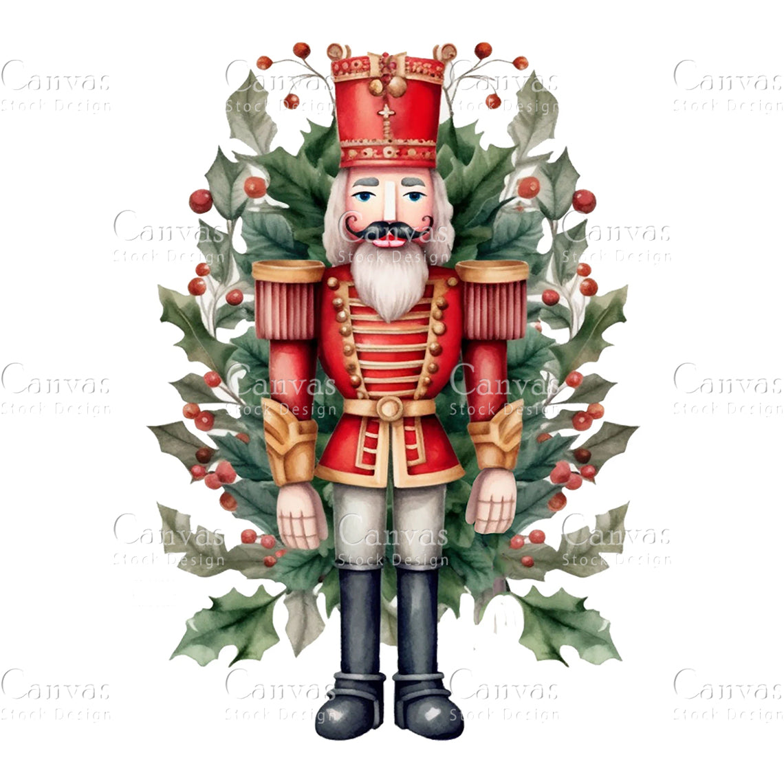 Christmas Nutcracker, Watercolor, Jpgs, Bundle, Junk Journal, Christmas, Christmas Clipart, Digital Download