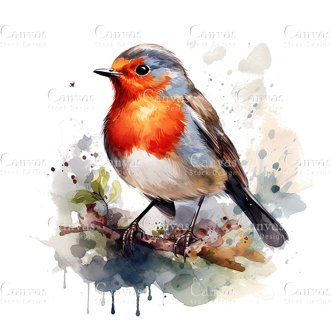 Robin Clipart, Watercolor, Jpgs, Bundle, Junk Journal, Christmas, Christmas Clipart, Digital Download