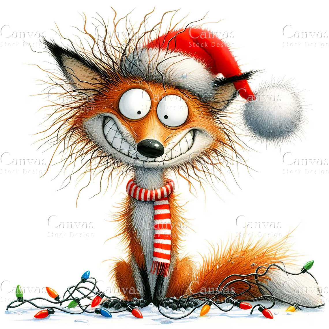 Christmas Fox, Watercolor, Jpgs, Bundle, Junk Journal, Christmas, Christmas Clipart, Digital Download