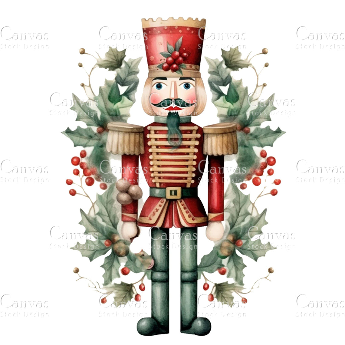 Christmas Nutcracker, Watercolor, Jpgs, Bundle, Junk Journal, Christmas, Christmas Clipart, Digital Download