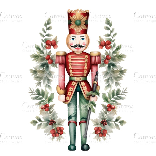 Christmas Nutcracker, Watercolor, Jpgs, Bundle, Junk Journal, Christmas, Christmas Clipart, Digital Download