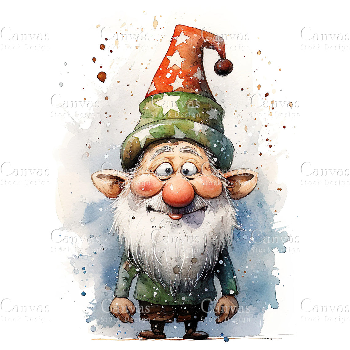 Christmas Gnome, Watercolor, Jpgs, Bundle, Junk Journal, Christmas, Christmas Clipart, Digital Download