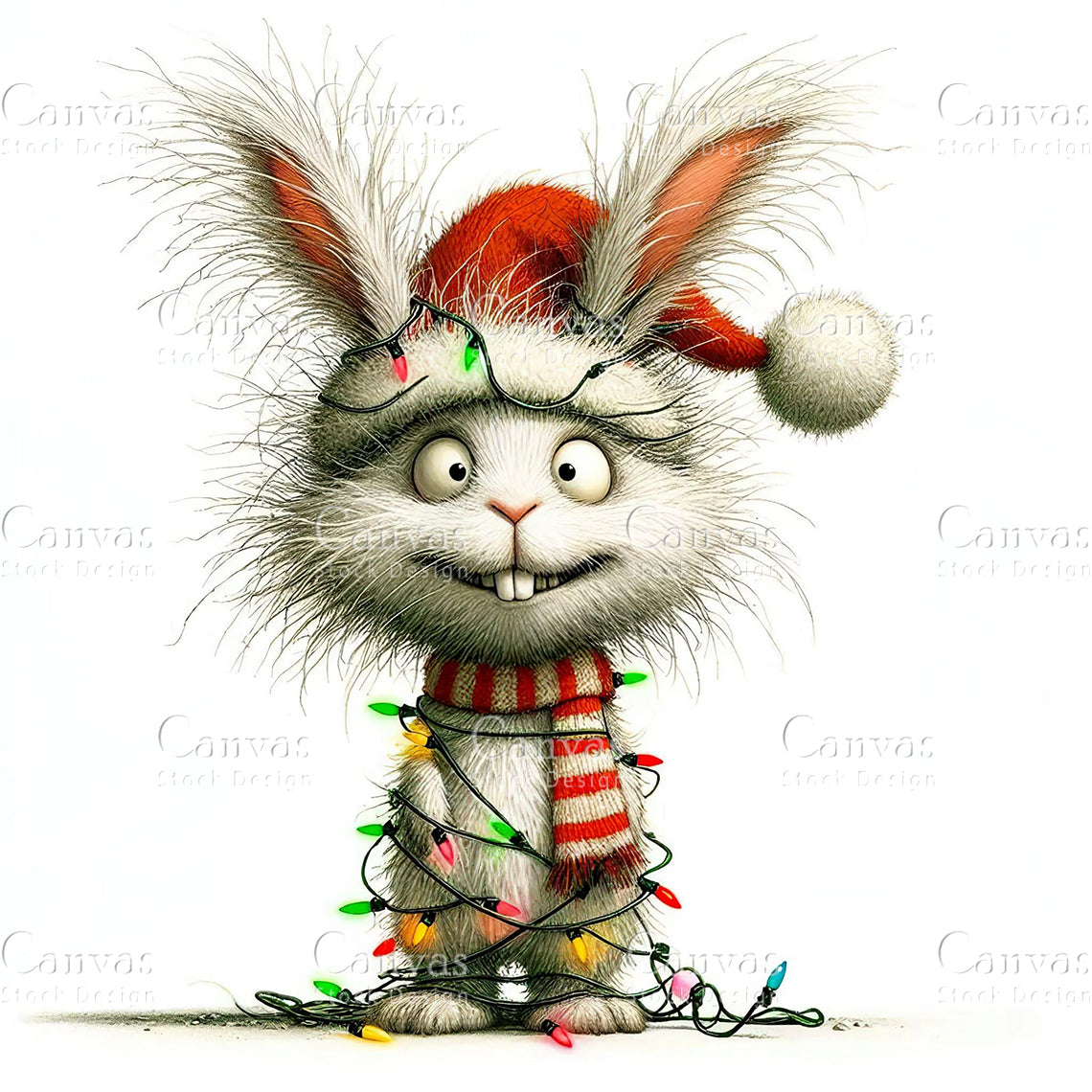 Bunny, Watercolor, Jpgs, Bundle, Junk Journal, Christmas, Christmas Clipart, Digital Download