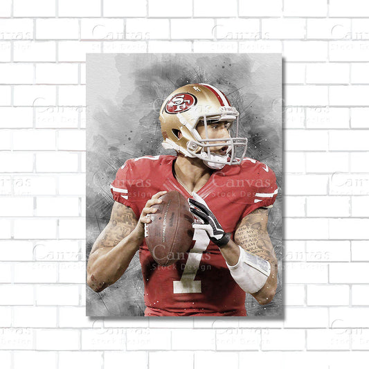 Colin Kaepernick Canvas Wall Art – San Francisco 49ers Quarterback