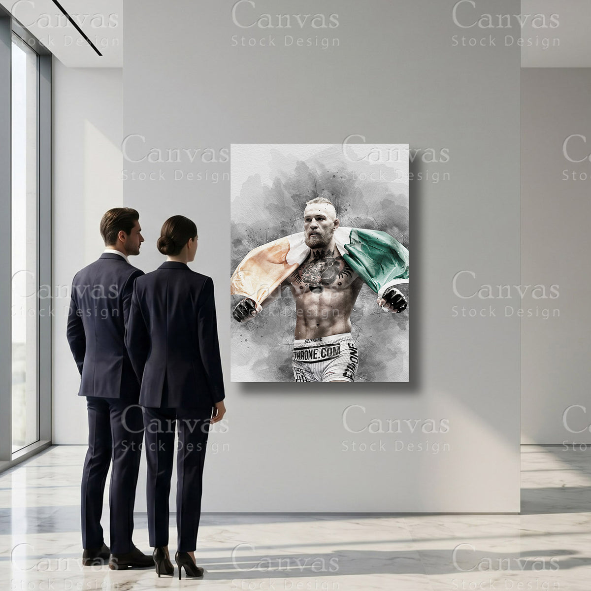 Conor McGregor combat sports canvas art for refined interiors
