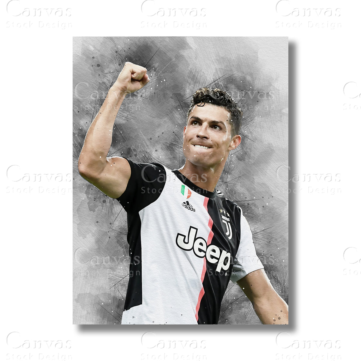 Cristiano Ronaldo Iconic Football Canvas Wall Art