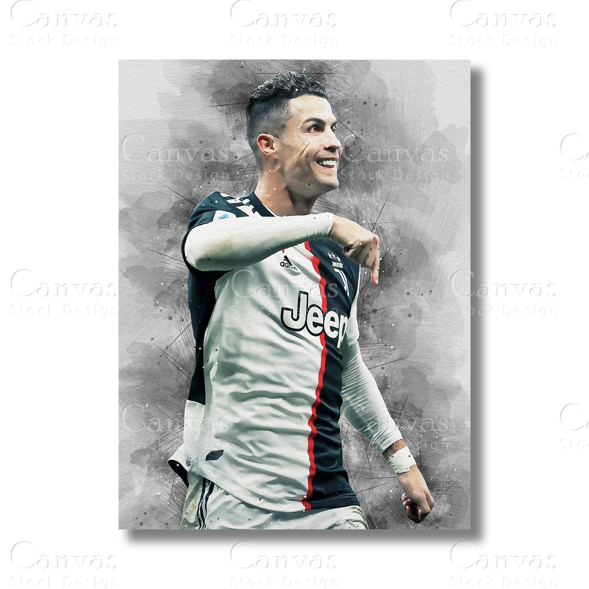 Cristiano Ronaldo Legendary Soccer Canvas Wall Art