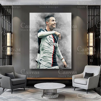 Cristiano Ronaldo Athlete Artwork on Premium Canvas