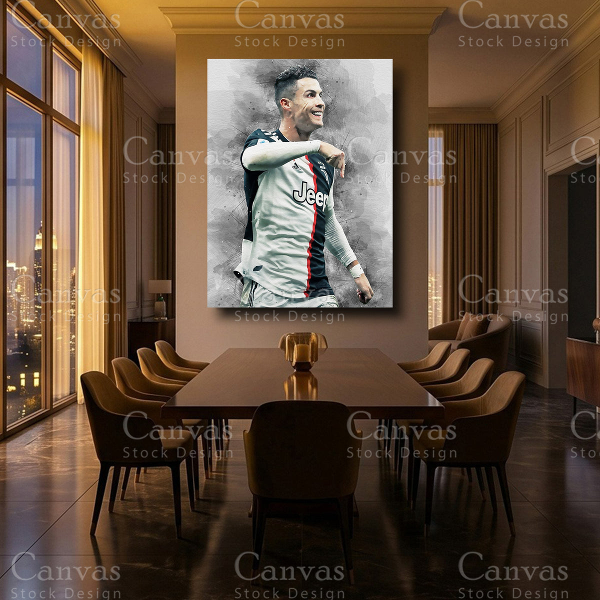 Cristiano Ronaldo Luxury Soccer Canvas Art